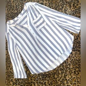 Blue & white striped top